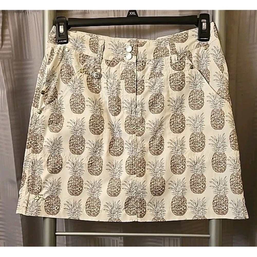 XDS‎ BY DAILY SPORTS WOMENS SKORT SHORT Size 4 PINEAPPLE DESIGN